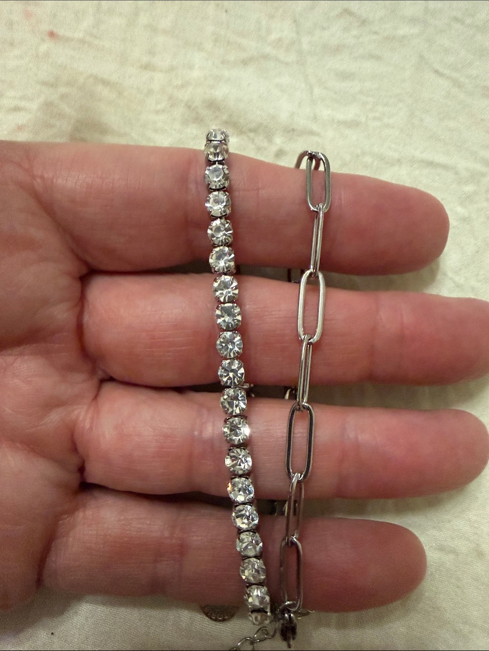 Victoria Emerson Silver Chain Link Bracelet Set, 2 Bracelets, NWOT